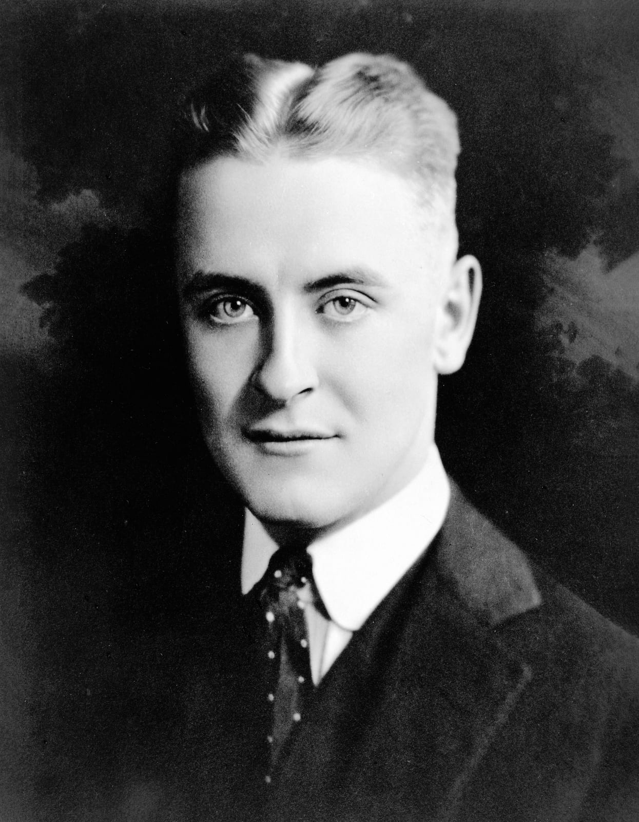 Portrait or photograph of F. Scott Fitzgerald: A publicity photograph of writer F. Scott Fitzgerald published in hundreds of U.S. newspapers during the early 19