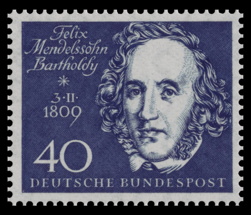 Portrait or photograph of Felix Mendelssohn: Induction of the Beethoven Hall in Bonn