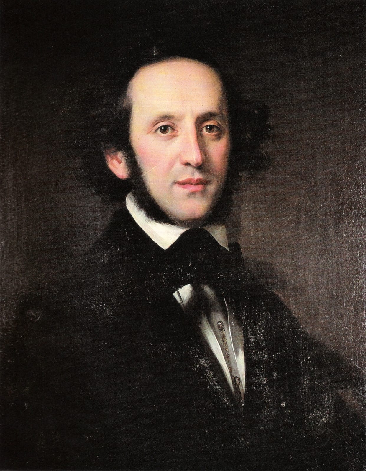 Portrait or photograph of Felix Mendelssohn: Ölporträt Felix Mendelssohn Bartholdys, gemalt 1846 von Eduard Magnus (1799—1872)