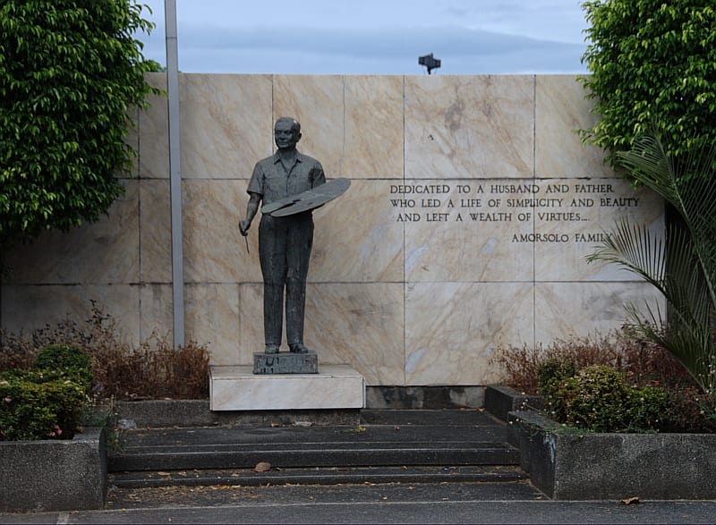 Portrait or photograph of Fernando Amorsolo: Memorial of Filipino painter and National Artist Fernando Amorsolo located near his tomb in Marikina City