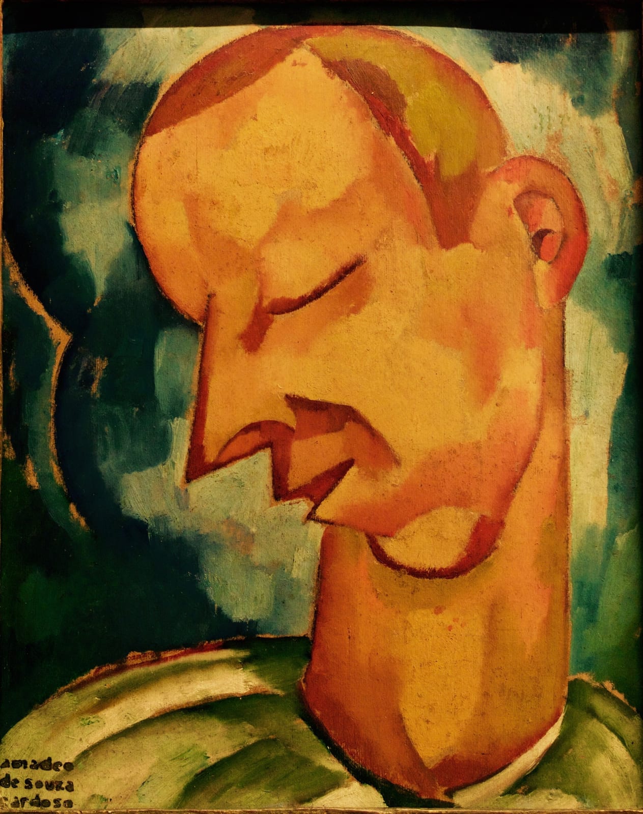 Portrait or photograph of Fernando Pessoa: Centro de Arte Manuel de Brito, CAMB, Palácio dos Anjos, Algés, Portugal Materials : Oil on canvas Collection: Manuel