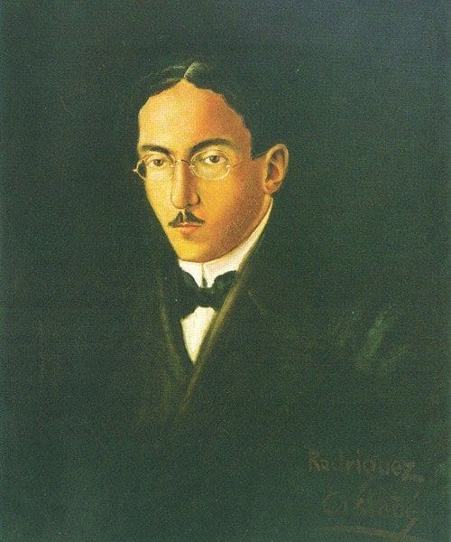 Portrait or photograph of Fernando Pessoa: Fernando Pessoa 1912 oil on canvas by Adolfo Rodríguez Castañé