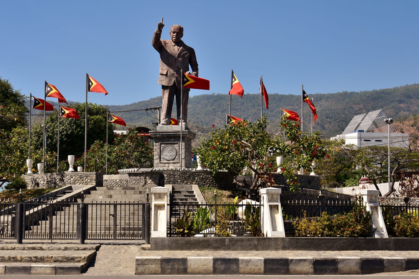Portrait or photograph of Francisco Xavier do Amaral: View of the Francisco Xavier do Amaral Monument, Dili, East Timor