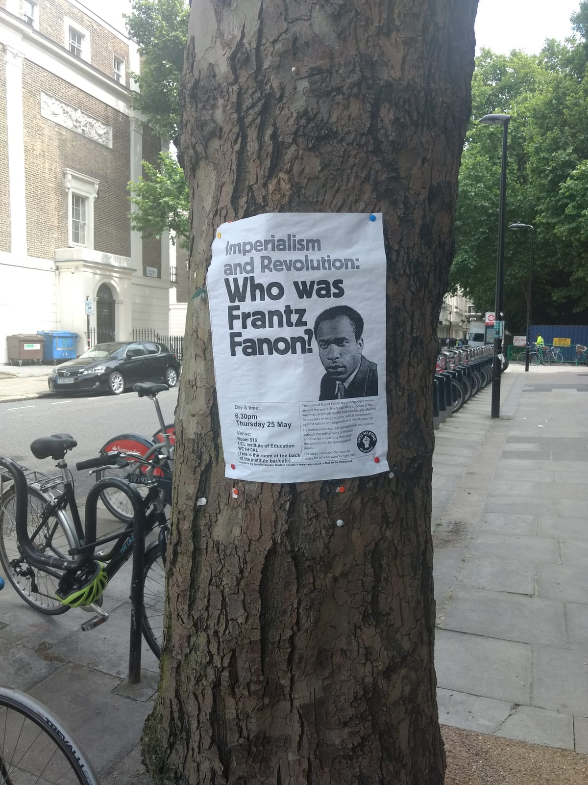 Portrait or photograph of Frantz Fanon: Who was Frantz Fanon, London May 2017