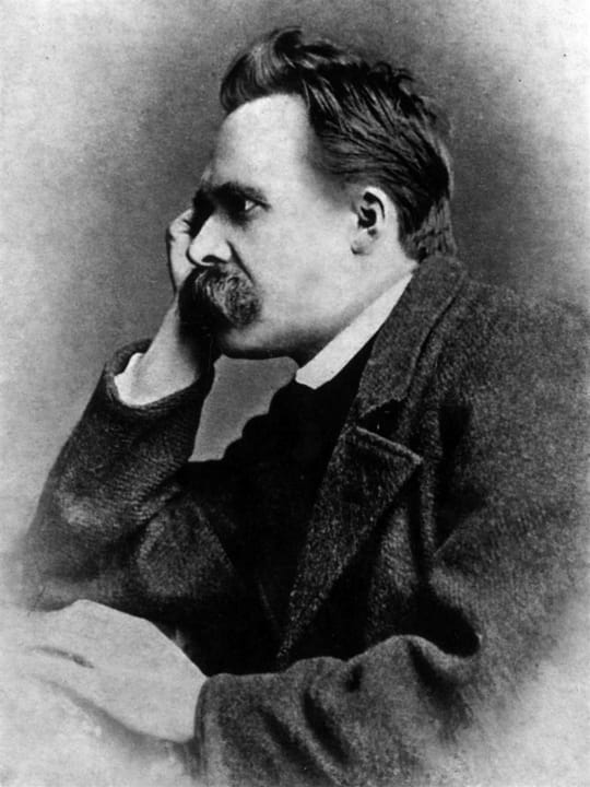 Portrait or photograph of Friedrich Nietzsche: Portrait of Friedrich Nietzsche, 1882; One of five photographies by photographer Gustav Schultze, Naumburg, taken