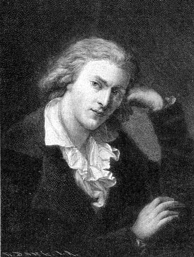 Portrait or photograph of Friedrich Schiller: Original caption: Friedrich Schiller Gemalt von A. Graff, Frühjahr 1786, vollendet 1791