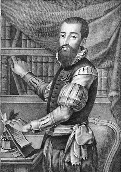 Portrait or photograph of Garcilaso de la Vega: Retrato de Garcilaso de la Vega por José Maea y Bartolomé Vázquez, Madrid, Imprenta Real, 1791