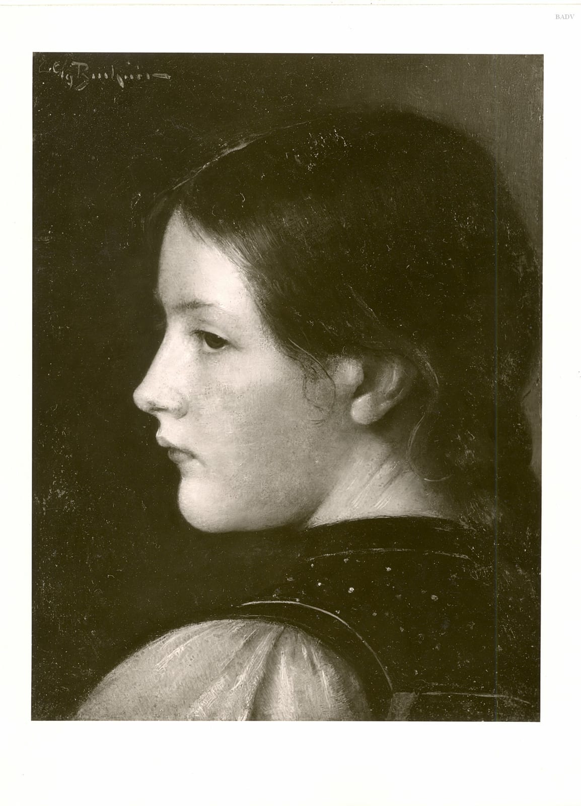 Image connected to Georg Büchner: Johann Georg Buchner (1858-1914) - Mädchenkopf im Profil - 1203 - Führermuseum