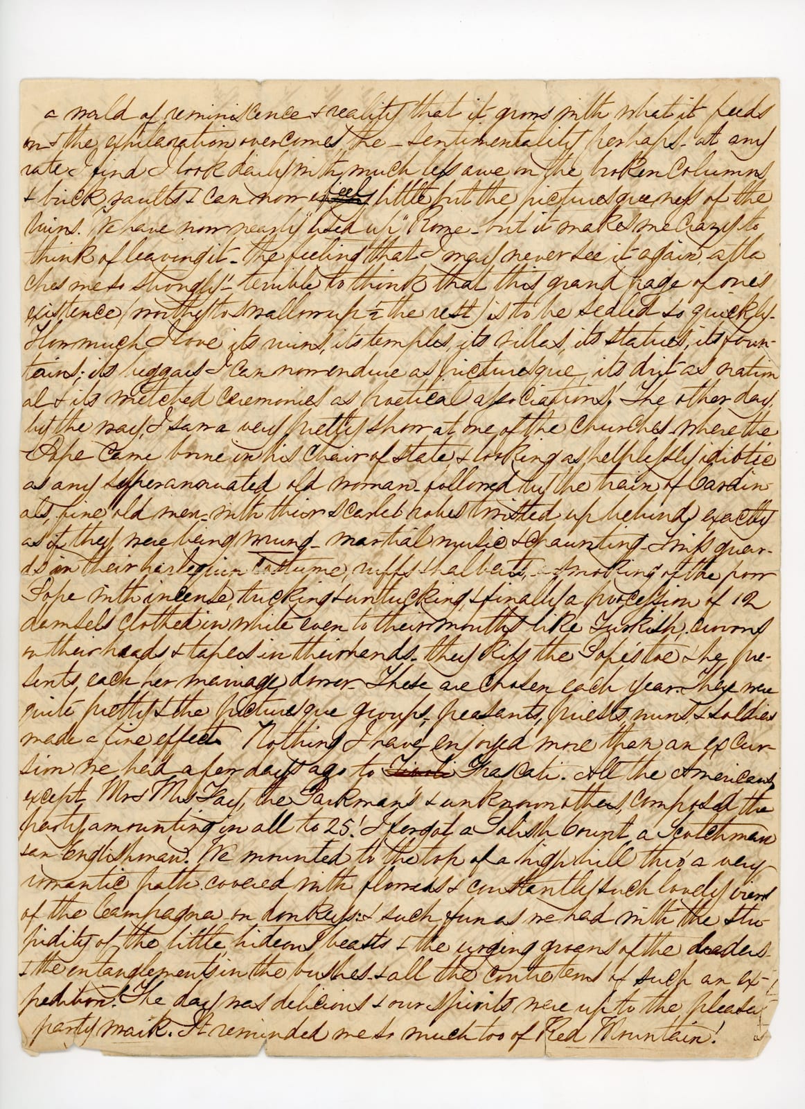 Image connected to Harriet Brooks: Manuscript letter Archives Number: 1011/002.001-006#003 Rome. March 22d 1836. – Sweetest Emmelina, I have not forgotten my pr