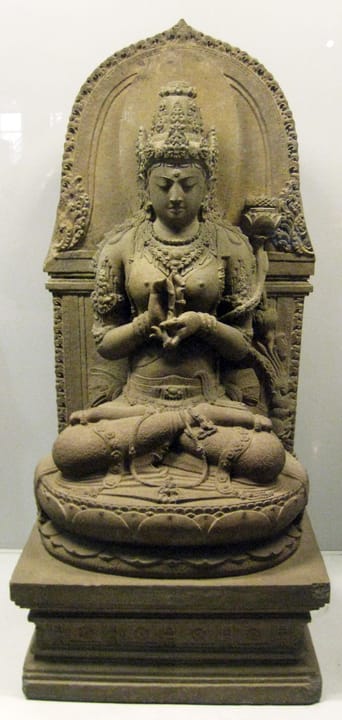 Portrait or photograph of Hayam Wuruk: Bodhisattvadevi (female bodhisattva) Prajnaparamita; the buddhist goddess of transcendental wisdom, personified in a stat