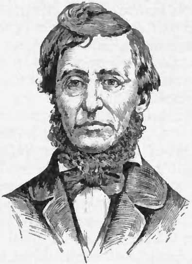 Portrait or photograph of Henry David Thoreau: Portrait drawing of Henry David Thoreau