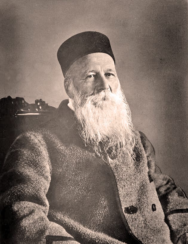 Portrait or photograph of Henry Dunant: Henry Dunant (1828–1910), Swiss philanthropist and co-founder of the International Committee of the Red Cross; Nobel Pea