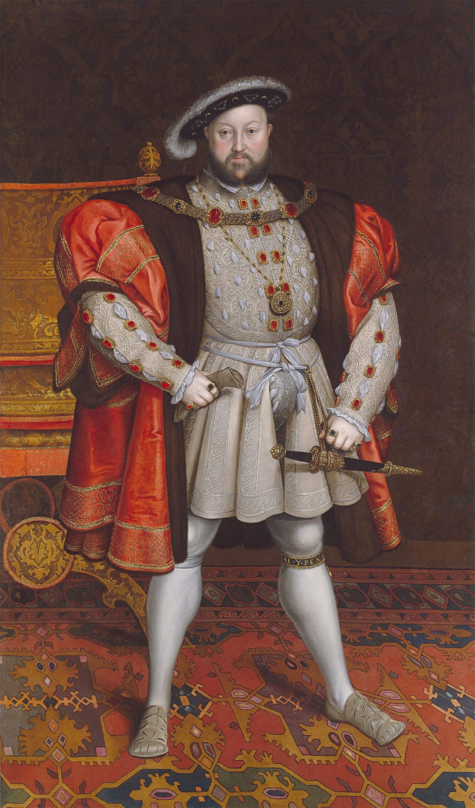 Portrait or photograph of Henry VIII: Portrait of Henry VIII of England after Hans Holbein the Younger, originally displayed at Ditchley, Oxfordshire.
