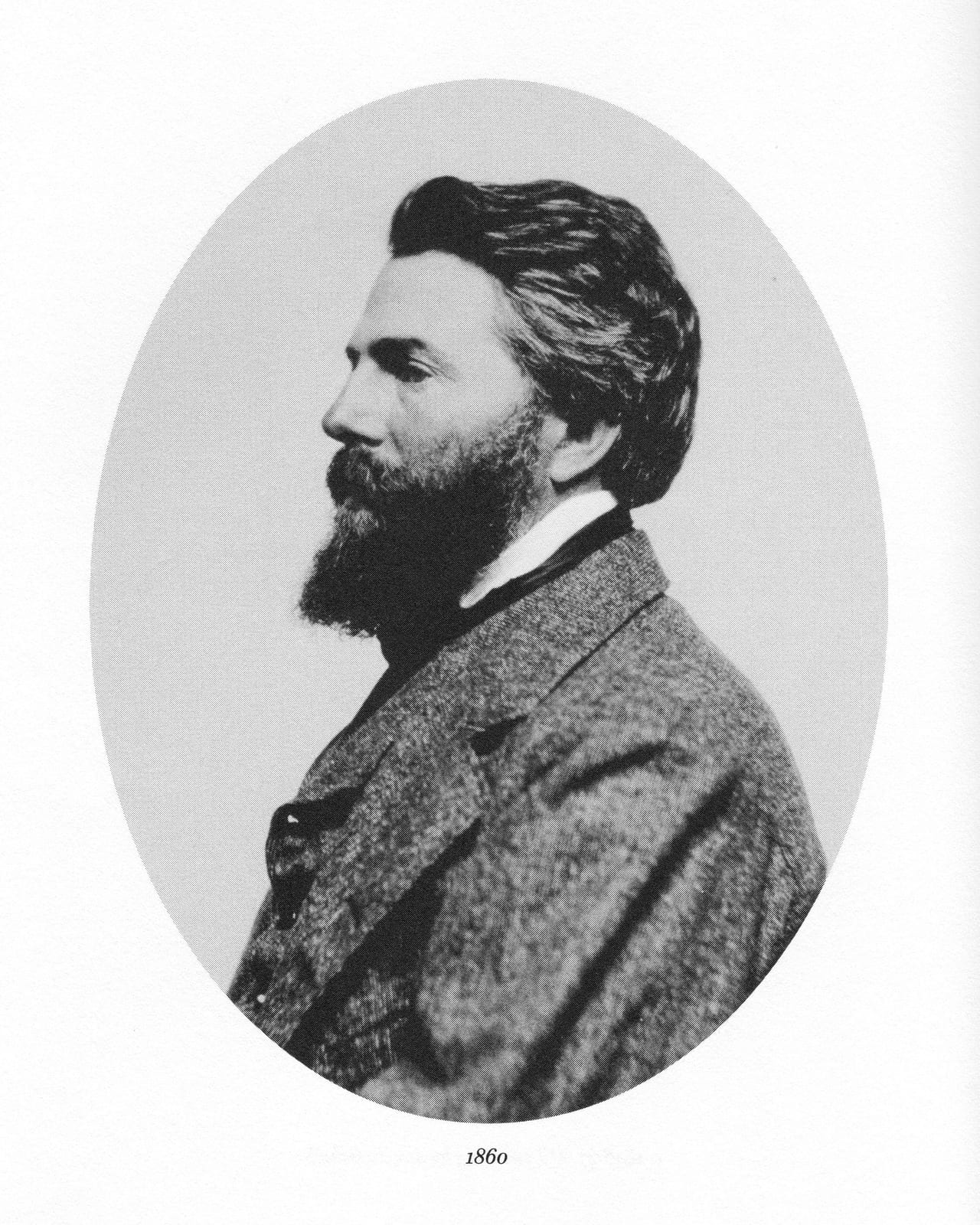 Portrait or photograph of Herman Melville: Herman Melville in 1860.