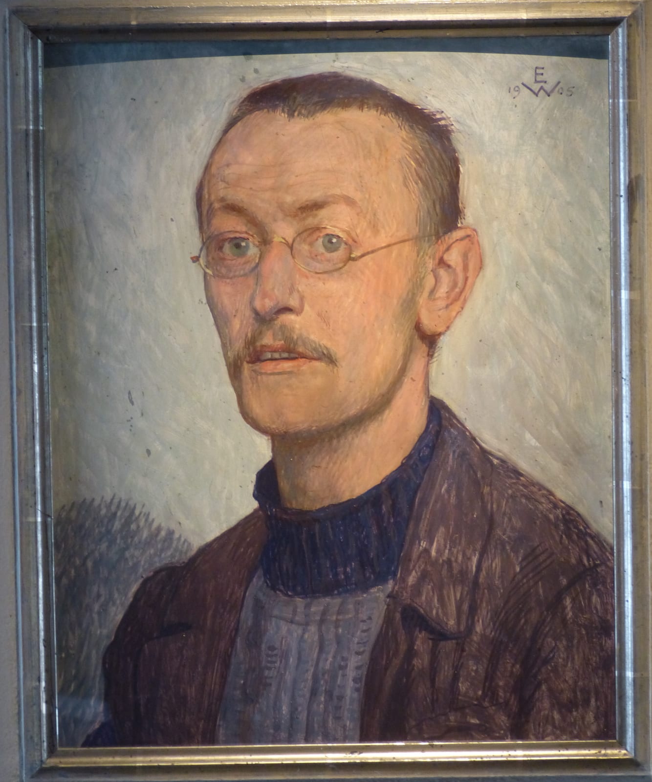 Portrait or photograph of Hermann Hesse: Gaienhofen (Baden-Württemberg). Hermann Hesse House - Portrait (1905) of Hermann Hesse by Ernst Würtenberger.