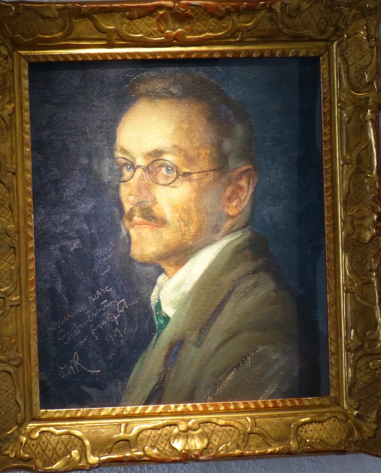Portrait or photograph of Hermann Hesse: Gaienhofen ( Baden-Württemberg ). Hermann-Hesse-House - Portrait ( 1909 ) of Hermann Hesse.by Ottilie Roederstein.