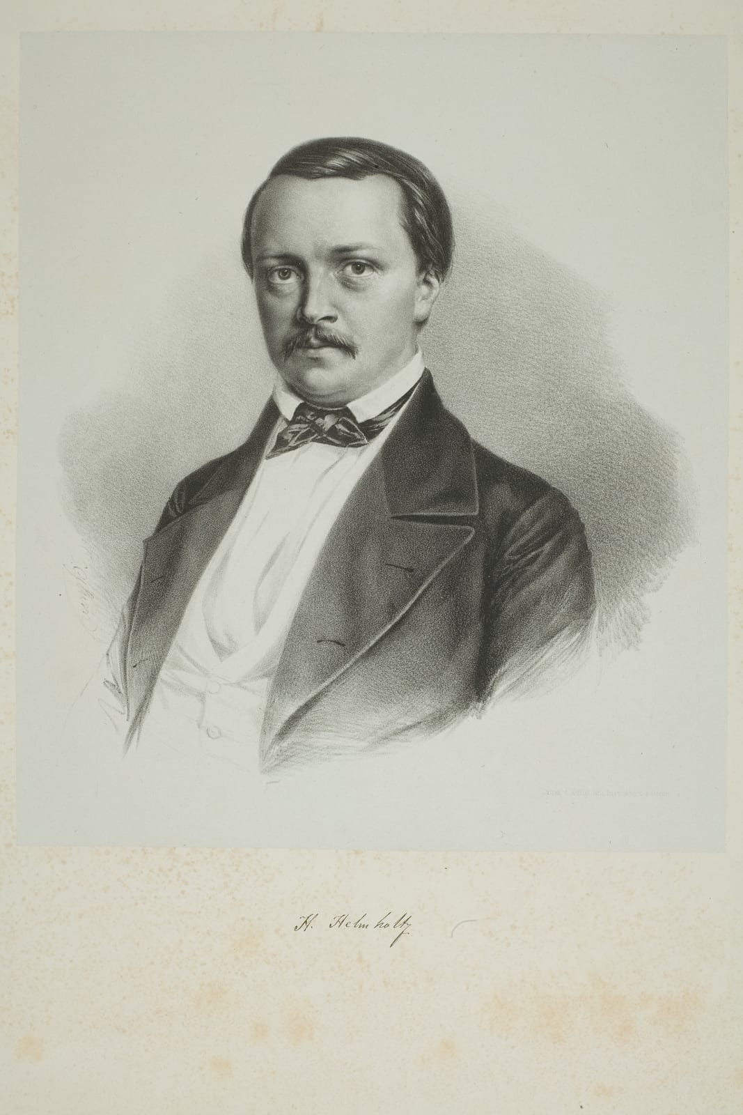 Portrait or photograph of Hermann von Helmholtz: Depicted person: Hermann von Helmholtz, Physiker und Physiologe, 1858–1871 Professor in Heidelberg, 1862 Rektor