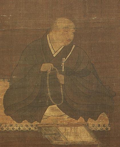 Portrait or photograph of Honen: portrait of Honen by Fujiwara Takanobu.