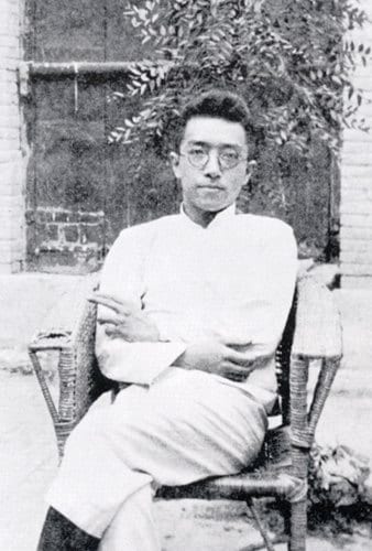 Portrait or photograph of Hu Shih: Hu Shih in Peking