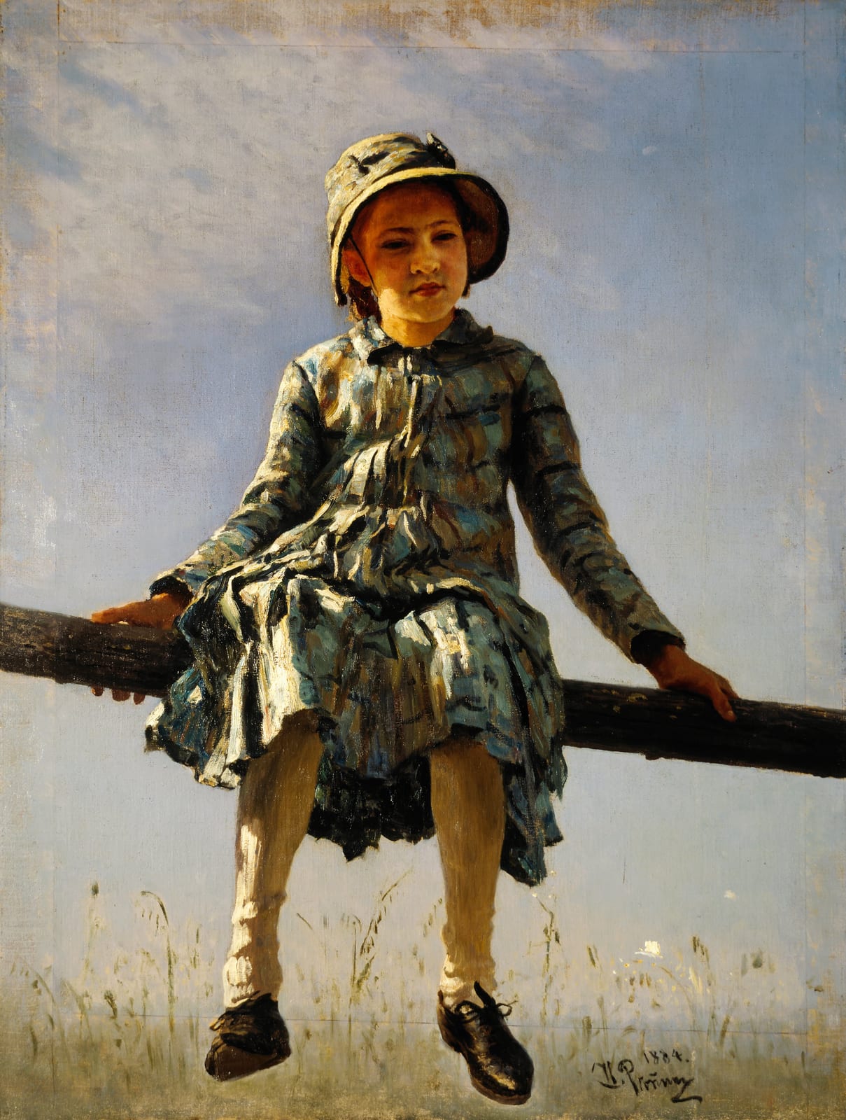 Memorial or place connected to Ilya Repin: Ilya Repin - Dragonfly. Painter's daughter portrait - Google Art Project