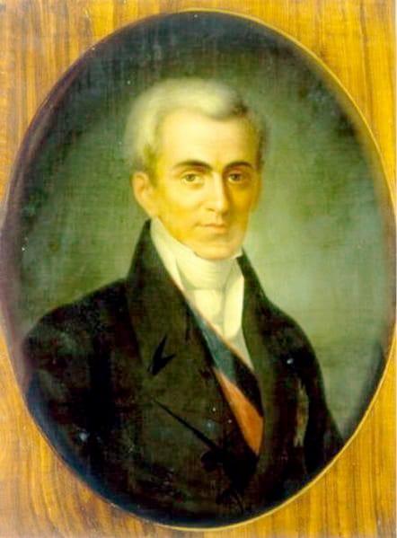 Portrait or photograph of Ioannis Kapodistrias: Ioannis Kapodistrias (1776-1831) par D. Tsokos. Source : wikipedia anglais fr:en:Image:Ioannis Kapodistrias (177