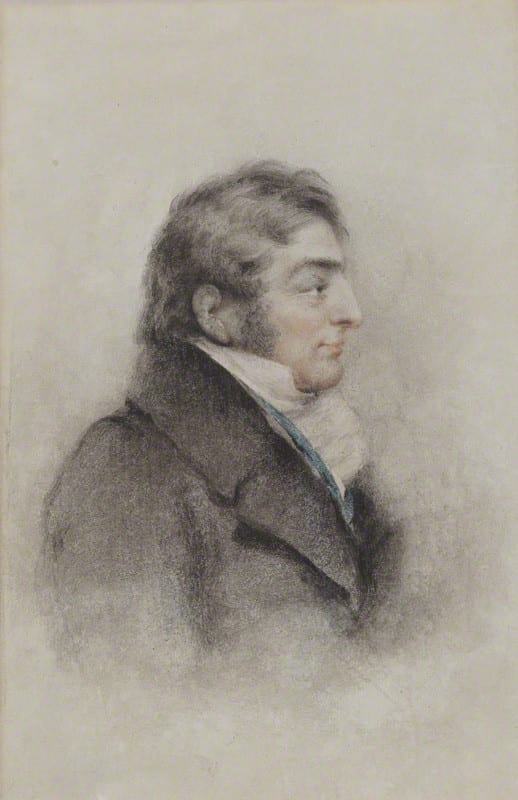 Portrait or photograph of J. M. W. Turner: Portrait of J. M. W. Turner by Charles Turner, chalk, 1842