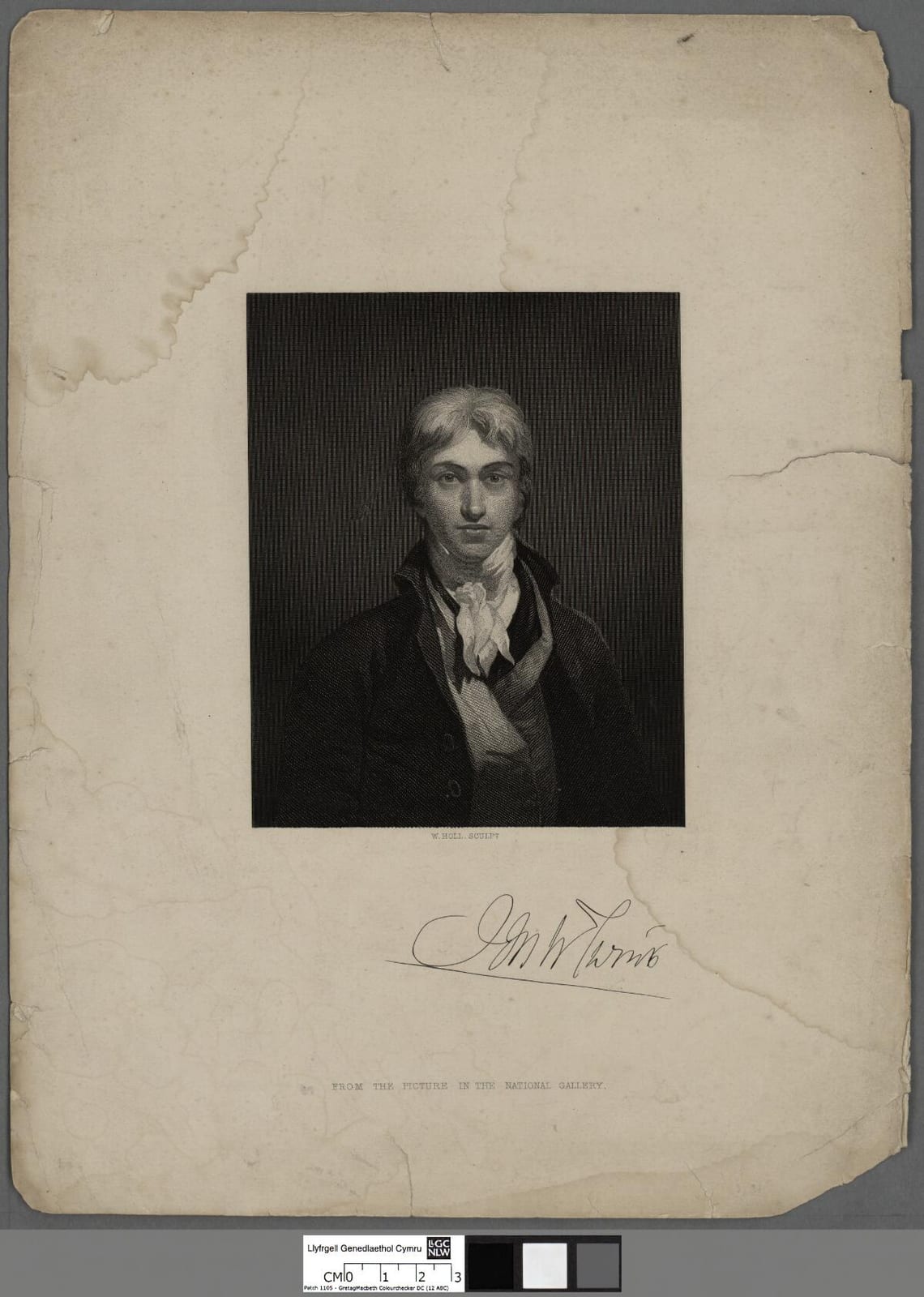 Portrait or photograph of J. M. W. Turner: A portrait from the Welsh Portrait Collection at the National Library of Wales. Depicted person: J. M. W. Turner – En