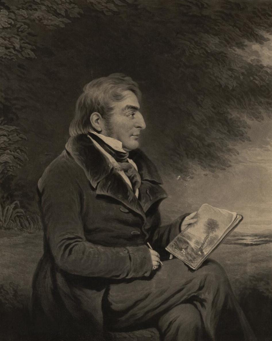 Portrait or photograph of J. M. W. Turner: A portrait from the Welsh Portrait Collection at the National Library of Wales. Depicted person: J. M. W. Turner – En