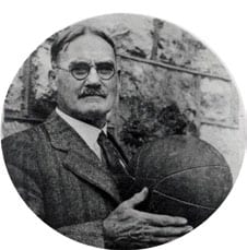 Portrait or photograph of James Naismith: James Naismith (6 November 1861 – 28 November 1939), the inventor of basketball .