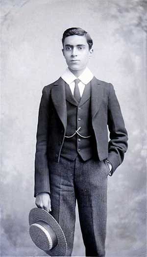 Portrait or photograph of Jawaharlal Nehru: Jawaharlal Nehru, at Harrow School, England, at the age of fifteen, in 1905