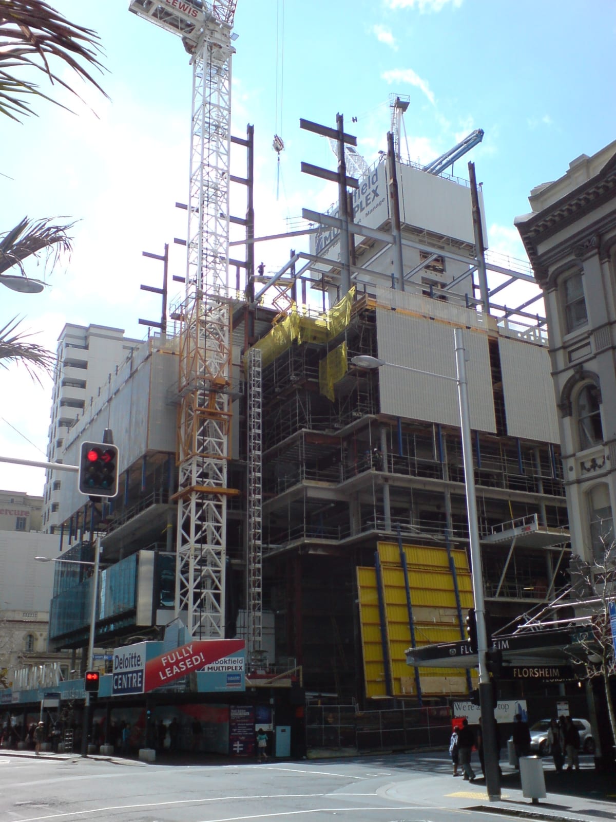 Portrait or photograph of Jean Batten: The Jean Batten Building rising again after demolition of the old building core. The building will become a new skyscrape