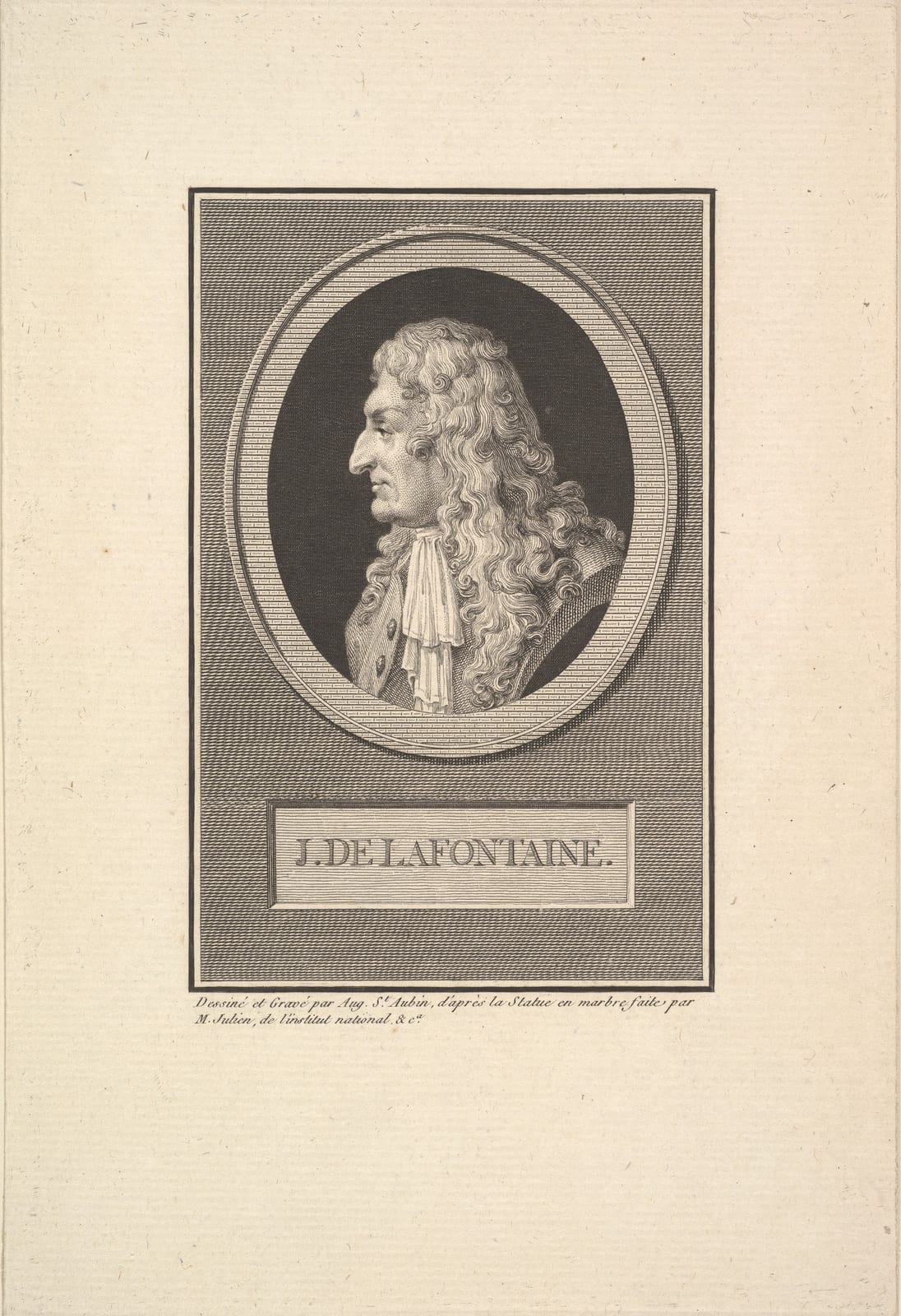 Portrait or photograph of Jean de La Fontaine: Print; Prints
