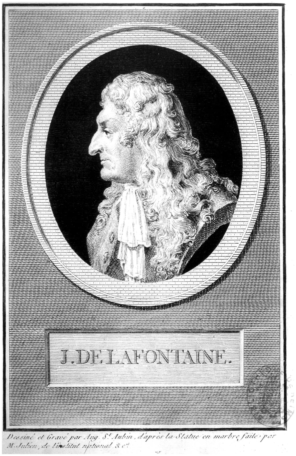 Portrait or photograph of Jean de La Fontaine: numérisé sur le microfilm 96.