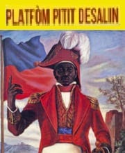 Portrait or photograph of Jean-Jacques Dessalines: Logo of Platfòm Pitit Desalin, a Haitian political party. The artwork used in the logo is a public domain 19t