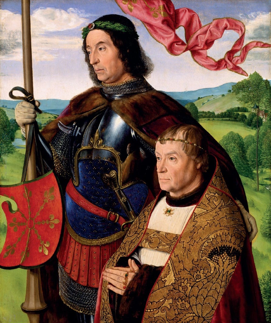 Image connected to Jean Moulin: Jean Hey - Saint Maurice et Jean de La Barre - circa 1495-1496 Glasgow Kelvingrove Museum