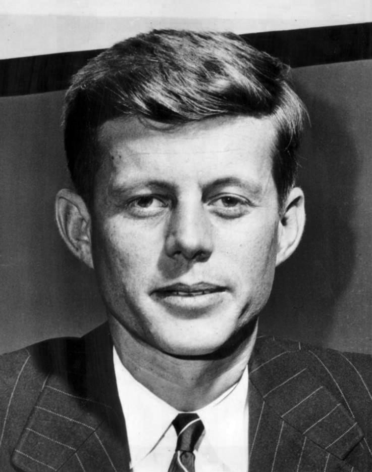 Portrait or photograph of John F. Kennedy: Photo of Congressman John F. Kennedy. The photo was provided by the U.S. Junior Chamber of Commerce who named him one