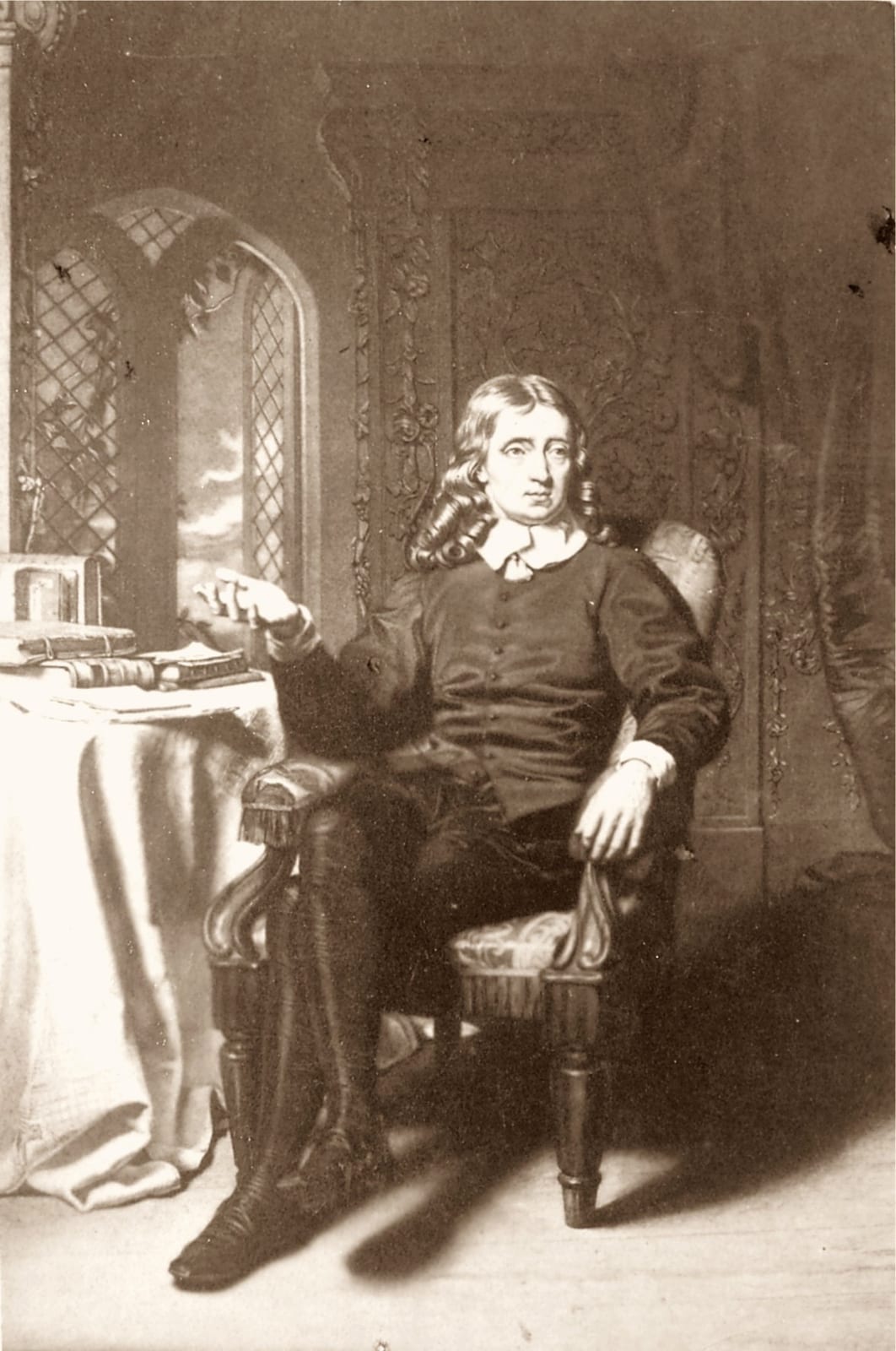 Portrait or photograph of John Milton: John Milton 1608-1674 englischer Poet und Dichter.