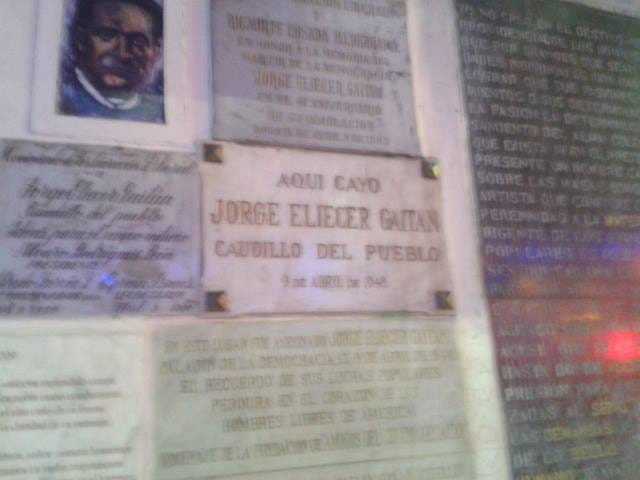 Portrait or photograph of Jorge Eliecer Gaitan: This is a photo of a Colombian monument with location ID