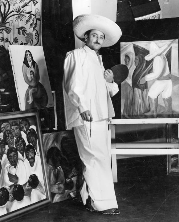 Portrait or photograph of Jose Clemente Orozco: DeGrazia's apprenticeship with Diego Rivera and Jose Clemente Orozco circa. 1942