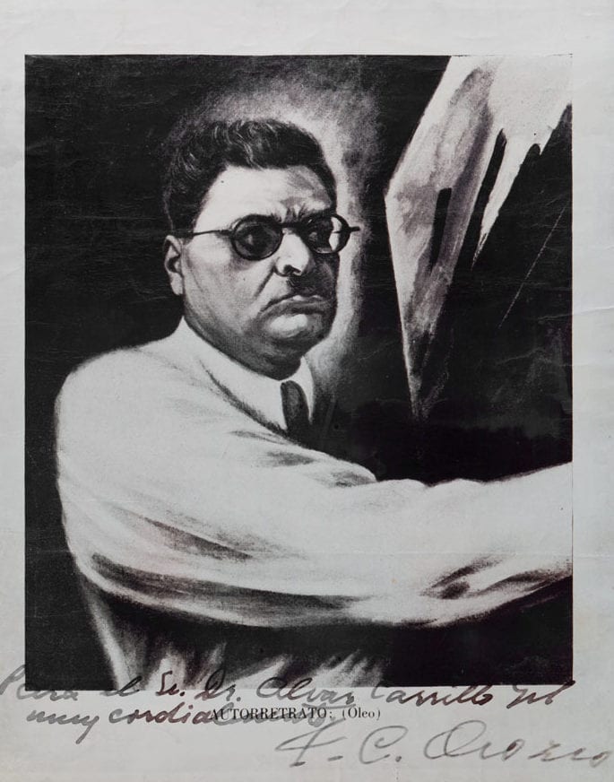 Work or historical image connected to Jose Clemente Orozco: Self-portrait of José Clemente Orozco. Unknown date.