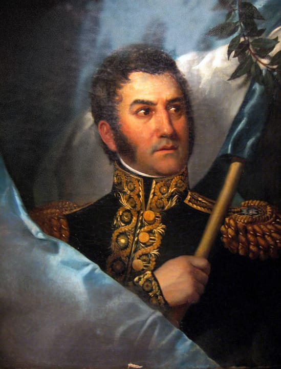 Portrait or photograph of Jose de San Martin: Most canonical portrait of José de San Martín.