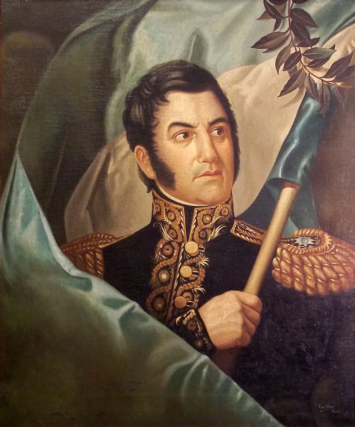 Portrait or photograph of Jose de San Martin: Most canonical portrait of José de San Martín.
