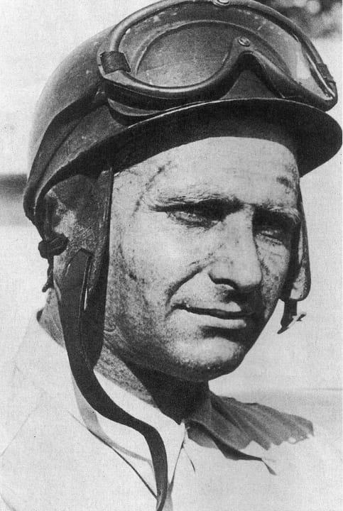 Portrait or photograph of Juan Manuel Fangio: Argentine racer and world champion, Juan Manuel Fangio.
