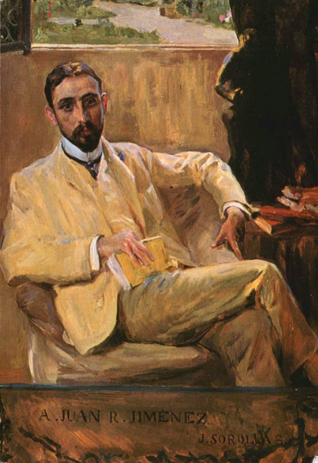 Portrait or photograph of Juan Ramon Jimenez: Retrato de Juan Ramón Jiménez, poeta español, realizado por Joaquín Sorolla.