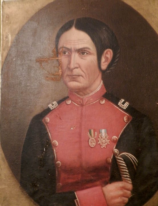 Portrait or photograph of Juana Azurduy: Portrait of Juana Azurduy.