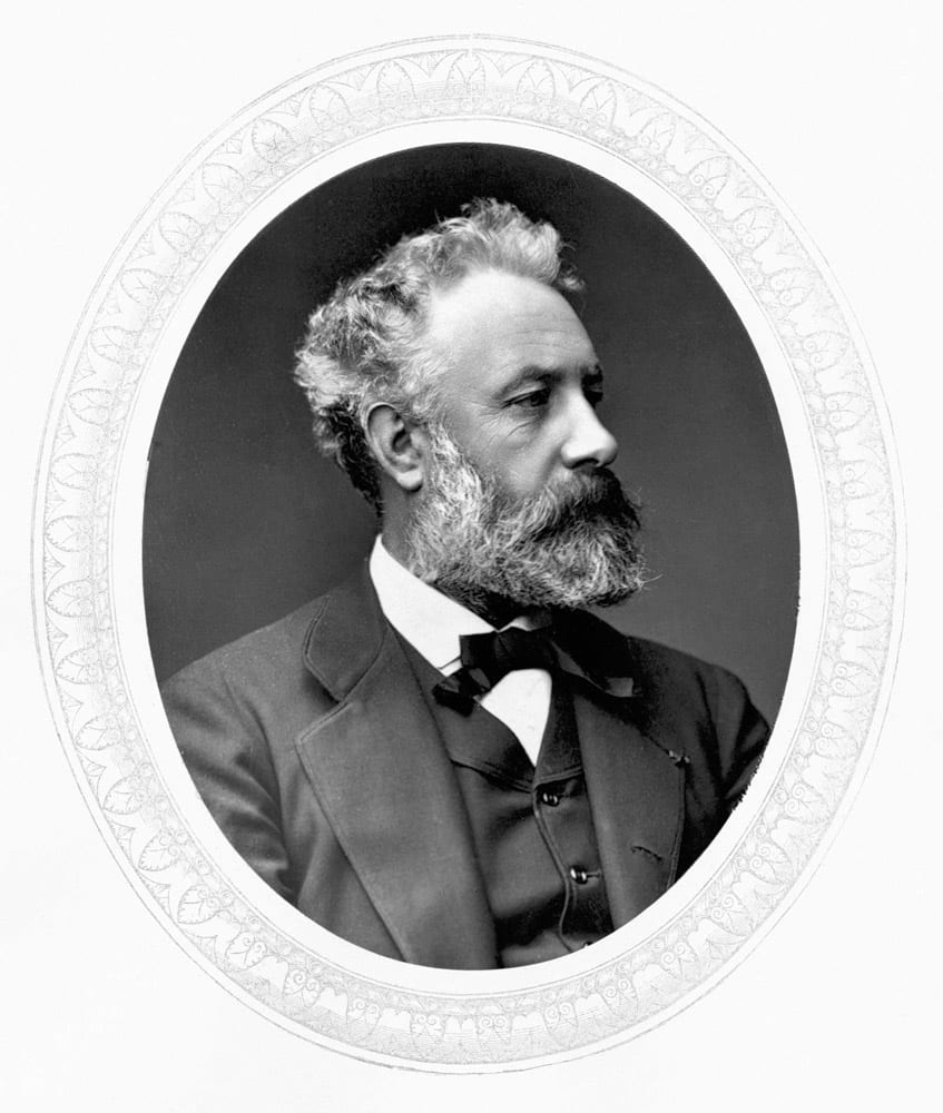 Portrait or photograph of Jules Verne: Portrait of Jules Verne, from the 1876–1883 Men of Mark series by the photographers Lock & Whitfield.
