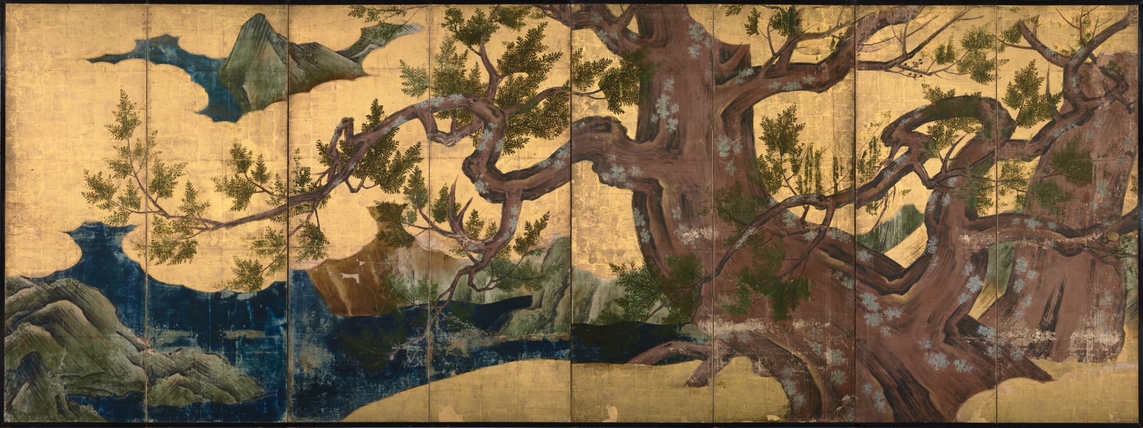 Portrait or photograph of Kano Eitoku: Kano Eitoku - Cypress Trees