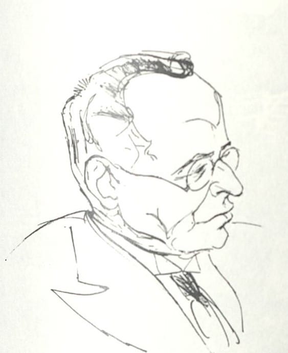 Portrait or photograph of Karl Kraus: Porträt Karl Kraus, 1929