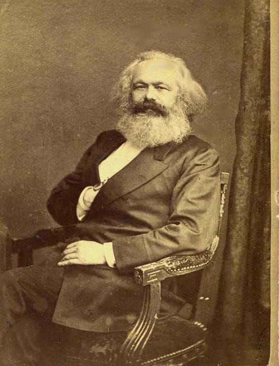 Portrait or photograph of Karl Marx: Karl Marx, politician and socialist theorist.