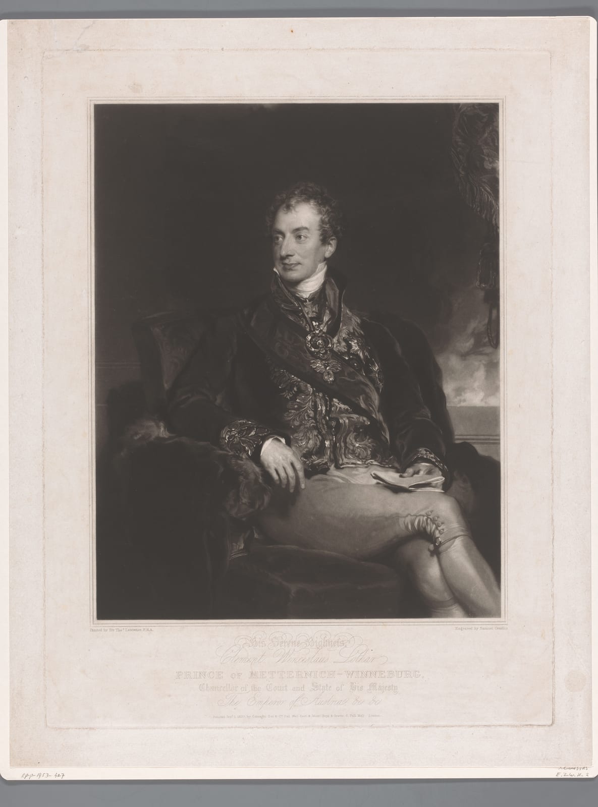 Portrait or photograph of Klemens von Metternich: Identificatie Titel(s): Portret van Klemens Wenzel Lothar von Metternich Portret van Klemens von Metternich Ob